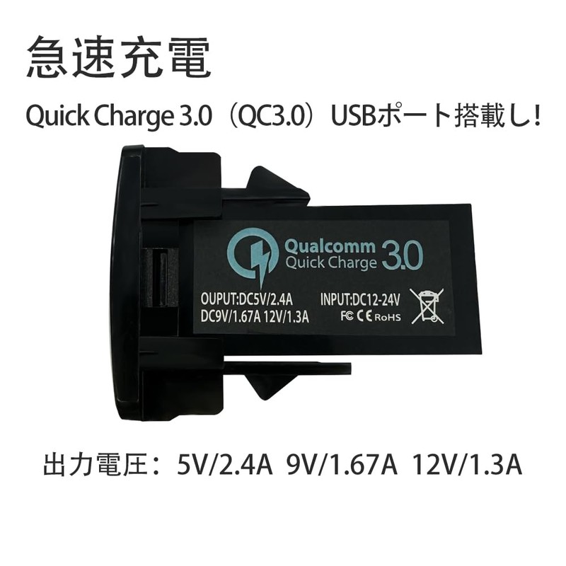LONNIK USB Port + Audio Parts for Honda Cars, 5V/2.4A,
