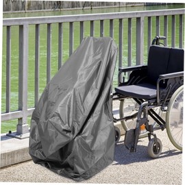 Outdoor Electric Wheelchair Cover, Waterproof Dustproof Sunproof Protector for Elderly Mobility Scooters, 210D Polyester Grey Sleeve, Fits 100Cm X 75Cm X 100Cm