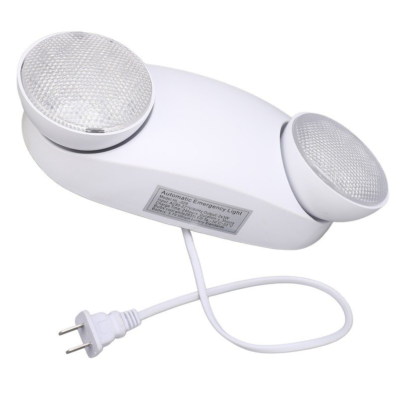 LED Emergency Light Two Head Adjustable Commercial Emergency Lighting Fixtures