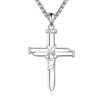 JERWLI Cross Necklace 925 Sterling Silver Cross Pendant Jewelry for