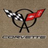 Lloyd Mats NEW! FLOOR MATS Tan 1997-2004 C5 Corvette Crossed