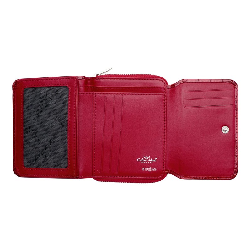 Golden Head Cayenne RFID Leather Wallet 11.5 cm, red, Fashionable