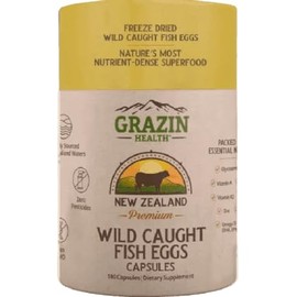 Cápsulas de huevas de pescado 3000 mg por ración  Suplemento de huevas de pescado rico en omega-3, DHA y EPA con ácidos grasos esenciales para el...  