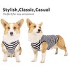 WEONE Camisa de algodón a rayas para perro, ropa básica