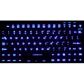 DSI Compact LED Backlit Keyboard with Integrated Mouse Button IP68 Waterproof Silicone IKB850BL