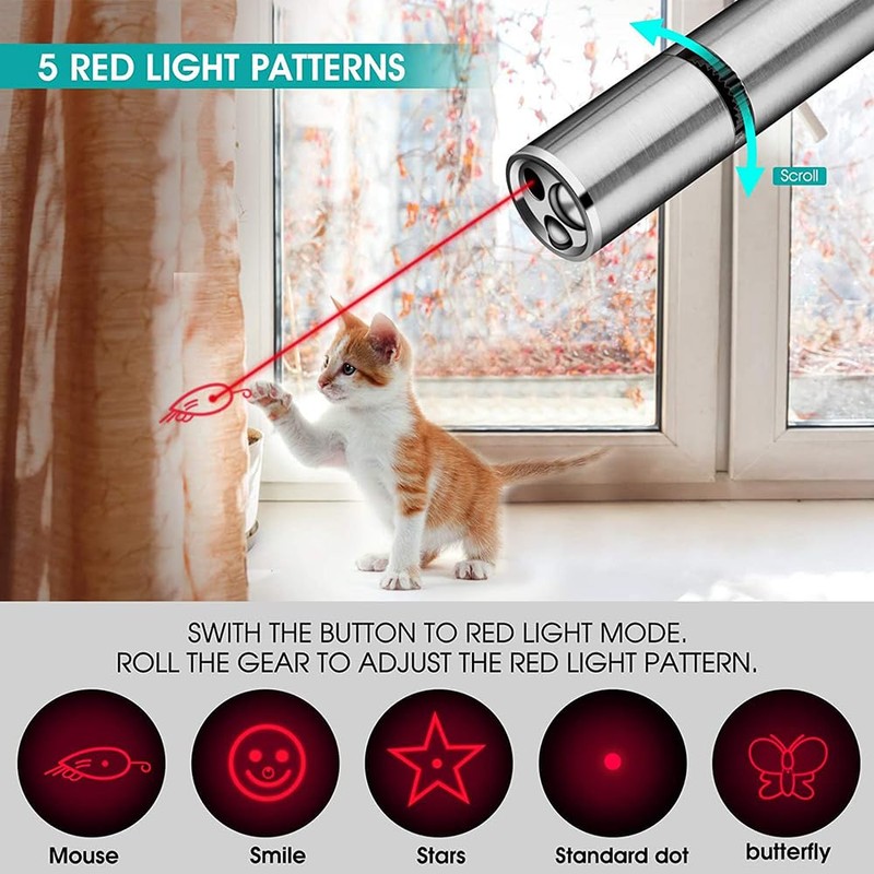 CHUQIANTONG Cat Toys Laser Pointer for Indoor Cat Mouse Toys