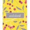 Modern Berry Composition Notebook – 120 Pages: Minimalist Yellow Floral