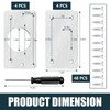 Cabinet Hinge Repair Plate, 8 Pcs Stainless Steel Hinge Repair
