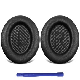 MusiDianTang Replacement Earpads Cushions for Bose QuietComfort 35 (QC35) & Quiet Comfort 35 II (QC35 ii) Headphones, Features Soft Protein Leather Ear Cushions and Acoustic Foam Ear Cushions(Black)