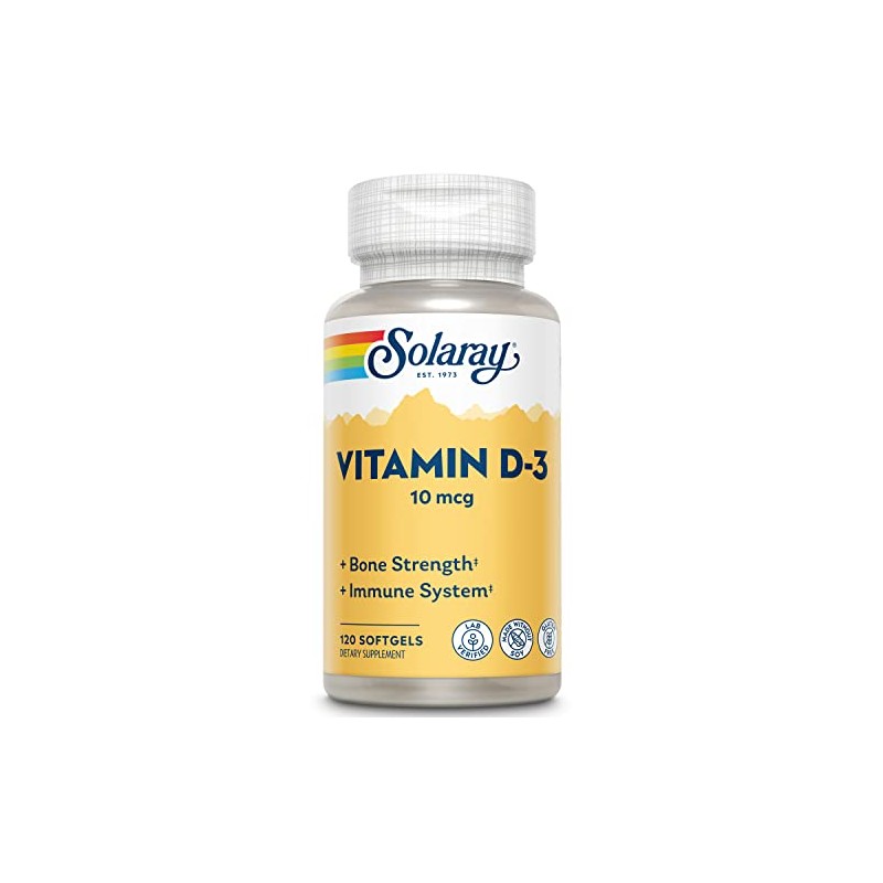 Solaray Vitamin D-3 - 400 IU - 120 Softgels