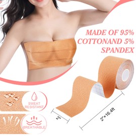 Boob Tape, Boobytape for Breast Lift, Bob Tape for Large Breasts Skin-Friendly & Waterproof Breast Tape