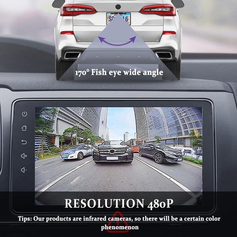License Plate Backup Camera,HD Night Vision Reverse Camera with 8