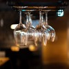 Milkary 4 Pack Steamware Wine Glass Hanging Rack, Metal Stemware