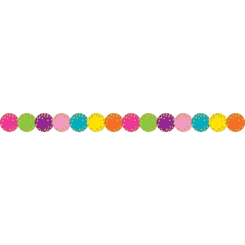 Confetti Circles Die-Cut Border Trim