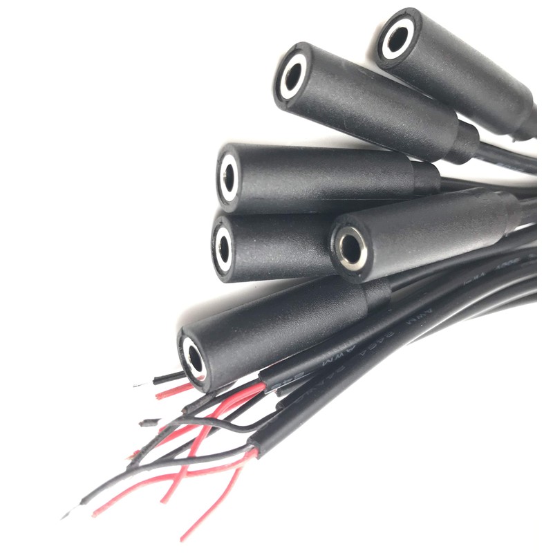daier 6Pcs 3.5mm Female Jack to Bare Wire Open End