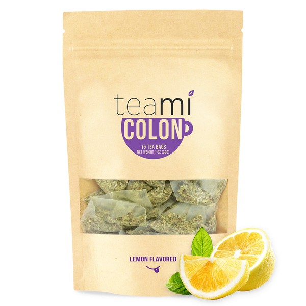 Teami® Colon Cleanse Detox Tea - 15 Tea Bags, 30 Day Supply - Helps with Belly Fat - All Natural Detox Tea for Body Cleanse (Lemon)