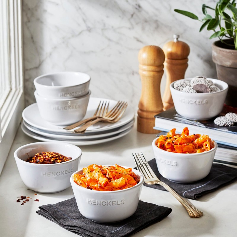 HENCKELS Ceramic 6-pc Round Ramekin Set - White