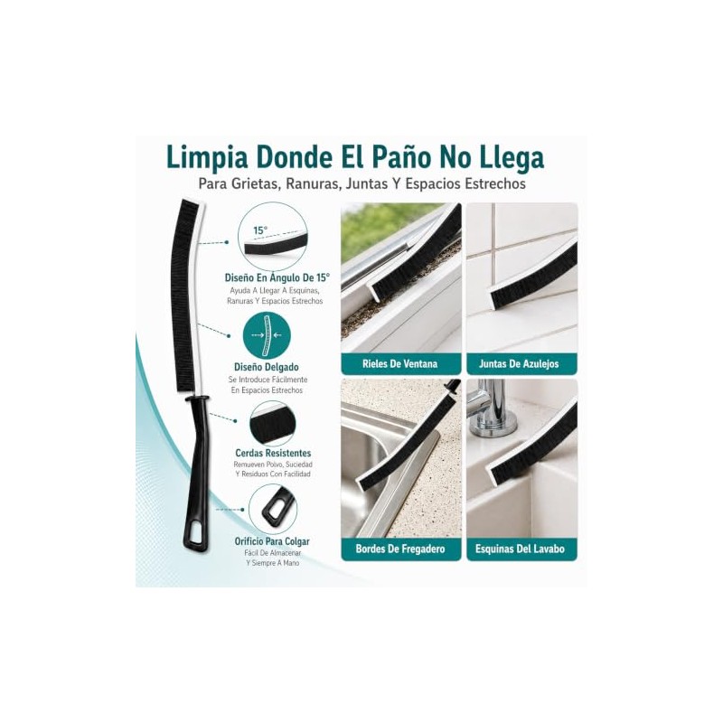 Juego de 14 Cepillos de Limpieza para Baño y Cocina,
