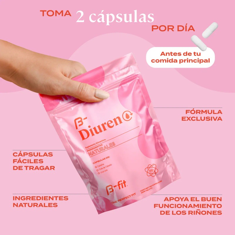 B-FIT | Diurético 100% Natural - 60 Cápsulas | Extractos
