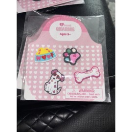 Target Bullseye Playground Valentines Dog Theme Pets Shoe Crock Charm Set NEW