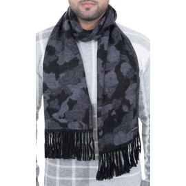 AMOLDO Relaxed Men And Women Casual Luxurious Premium Checkered Woolen Acrylic Muffler, Scarf, Stole For Winter Pack Of 1 (NavyBlue)