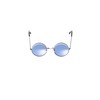 Lennon Style Clear Blue Flat Lens Round Retro Classic Sunglasses