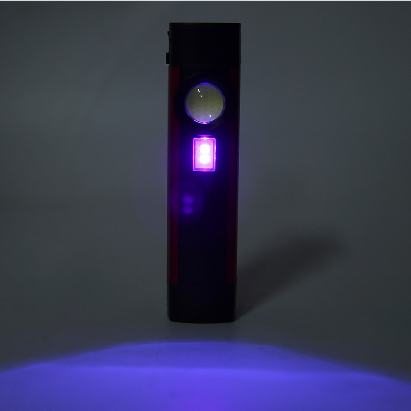 Portable COB Purple Light LED Flashlight Mini Magnet Torch 4