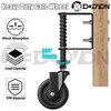 BOODVON 4" Heavy Duty Gate Caster, Spring Loaded Gate Wheels,