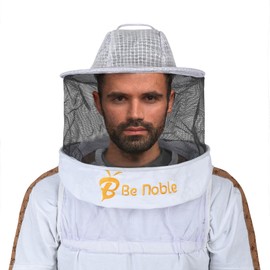 Three Layer Ventilated Beekeeping Veil in Round (White)