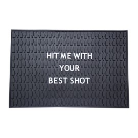 Barrel Down South Rubber Bar Mat (Hit Me with Your Best Shot) – Bourbon Bar Mat, Funny Bar Mat, Anti-Slip Bar Shot Mat, Bourbon Bar Accessories | Bar Accessories | Home & Bar Essentials
