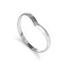 Sterling Silver 2mm Simple Wishbone Stacking Ring Size S (I