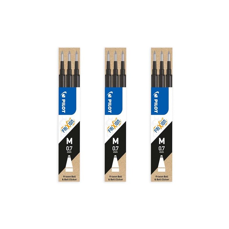 Pilot Frixion Erasable Heat / Friction Refills, Medium Line 0.7mm,