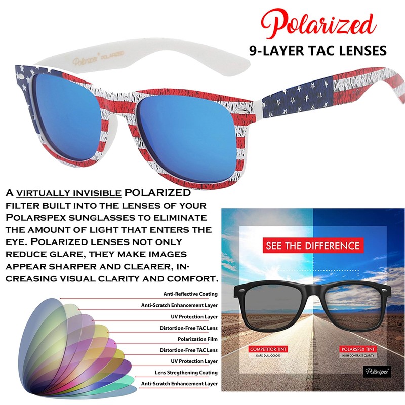 polarspex polarizadas Unisex 80 's Retro Clásico Moderno anteojos de