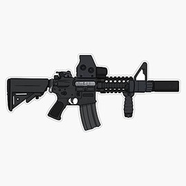 HOF Trading Sniper Gun M4 Mod Airsoft Milsim Gift Ideas Vinyl Sticker Waterproof Decal Laptop Wall Window Bumper Sticker 5"