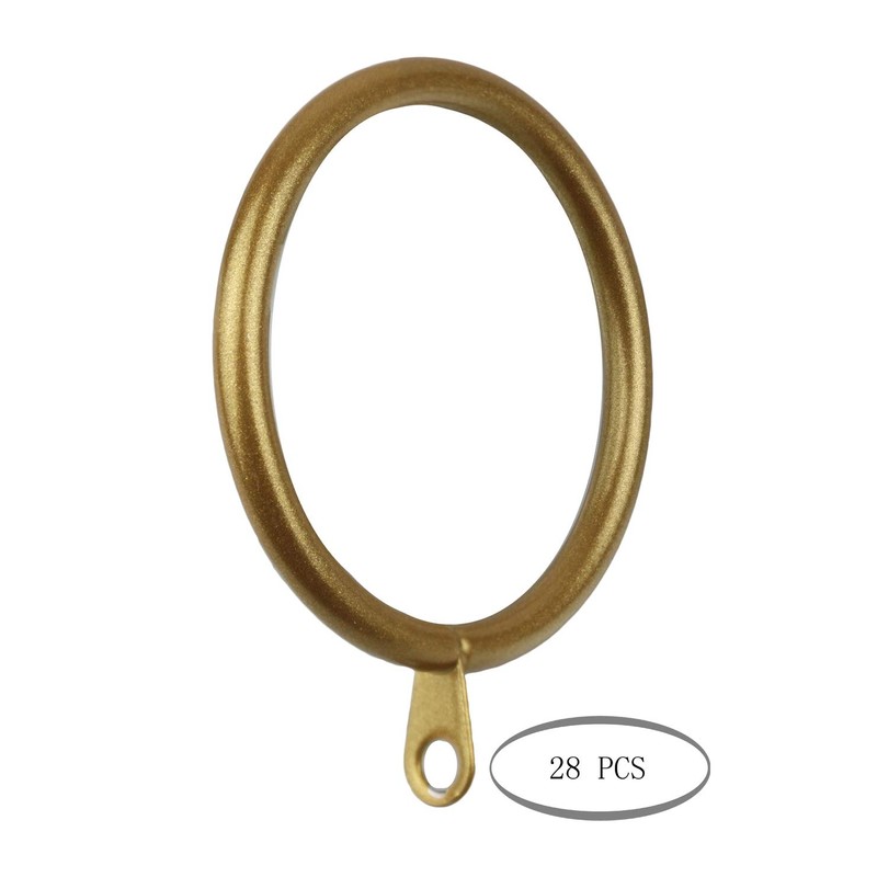 Meriville 28 pcs Gold 2-Inch Inner Diameter Metal Curtain Rings