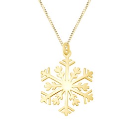 AFFY Snowflake Fashion Pendant Necklace in 14k Yellow Gold Over Sterling Silver