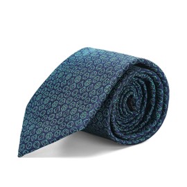 ASVP Shop Stylish Polyhedral Dice Necktie - Dice Tie - D&D Dungeon Master's Gift - DnD Accessory (Green/Navy)