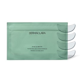 Dermaclara Eye & Mouth Patches- Anti-Wrinkle Silicone Patches for Smile Lines & Under Eye, Overnight Face Pads for Women & Men for Laugh & Frown Lines, Anti Aging, Reusable up to 30 Times - 4 Patches