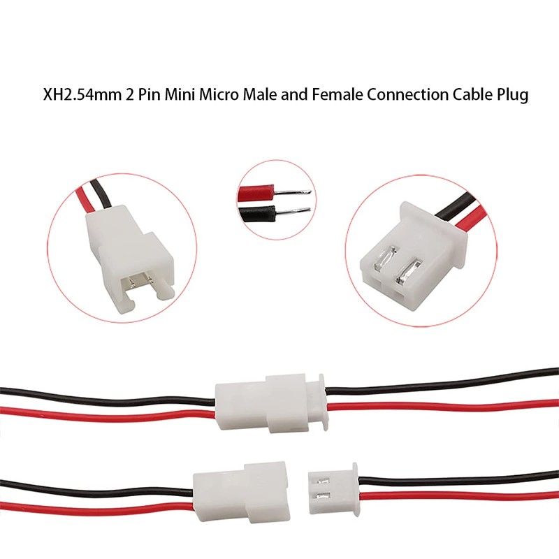 Cermant 50Pcs 25Pairs 2Pin XH2.54mm Mini Micro Male and Female