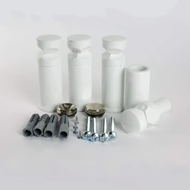 Universal White Brackets for Heated Towel Rails (Fits Straight & Curved Models)