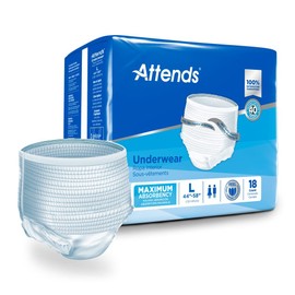 Attends Underwear, Large (44-58 Inch) Case of 72 (Formerly Attends Underwear Extra)