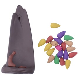 Ceramic Backflow Incense Burner Sandalwood Stick Aromatherapy Landscape Holder Decoration