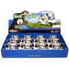 Box of 12 White Golf Carts, 4Ã‚½ Die-cast Metal with