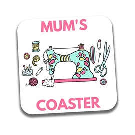 AK Giftshop Mum's Sewing Themed Coaster Mothers Day Birthday Mum Gift