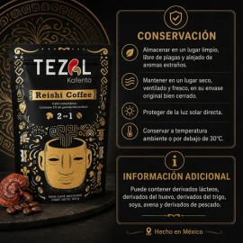 Café Reishi Coffee 2 En 1 Soluble Con Ganoderma Lingzhi Tezal Kafenta Sin Azucar  Adaptogeno 150 gramos Rinde Hasta 50 Tazas                          