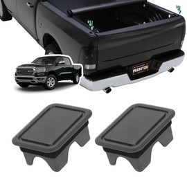 Phamyor Stake Pocket Cover, Truck Bed Rail Stake Hole Plugs Fit for 2019-2023 Dodge Ram 1500, Bed Rail Stake Pocket Covers Rear Truck Tonneau Covers Stake Holes Cap Plugs, ABS, Black, 2pcs
