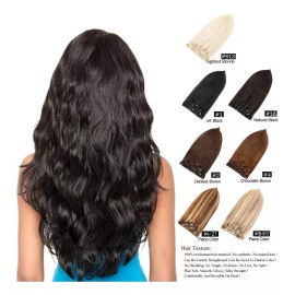 GEELOOK Extensiones Cabello Humano 60gr 14in Marrón Más Oscuro #2