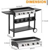 ADREAK 4 Burner Flat Top Grill, 30 Inch Stainless Steel