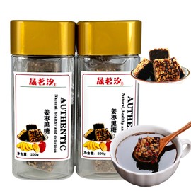Dark Brown Sugar Ginger Jujube Tea 14.2oz/400g Combination of Black Sugar Cube, Red Dates, Shredded Ginger Ancient Method Handmade No Added For Women Tea Warming Tea 黑糖姜茶 红糖姜茶