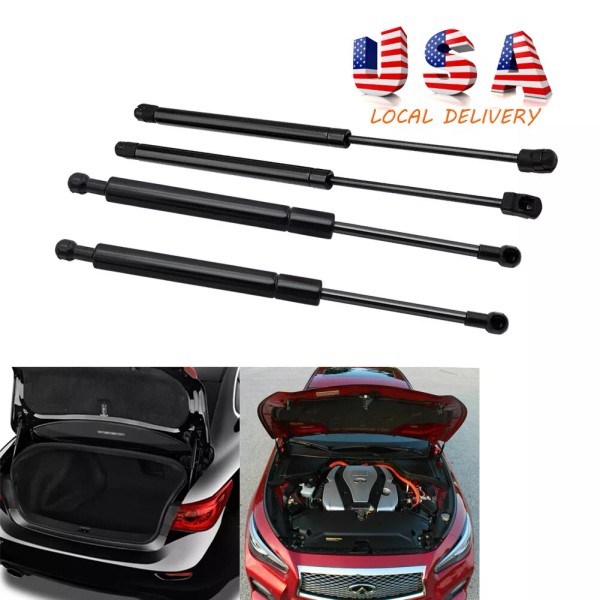 Unbranded 4pcs Bonnet Gas Struts Trunk Gas Strut Lift Support